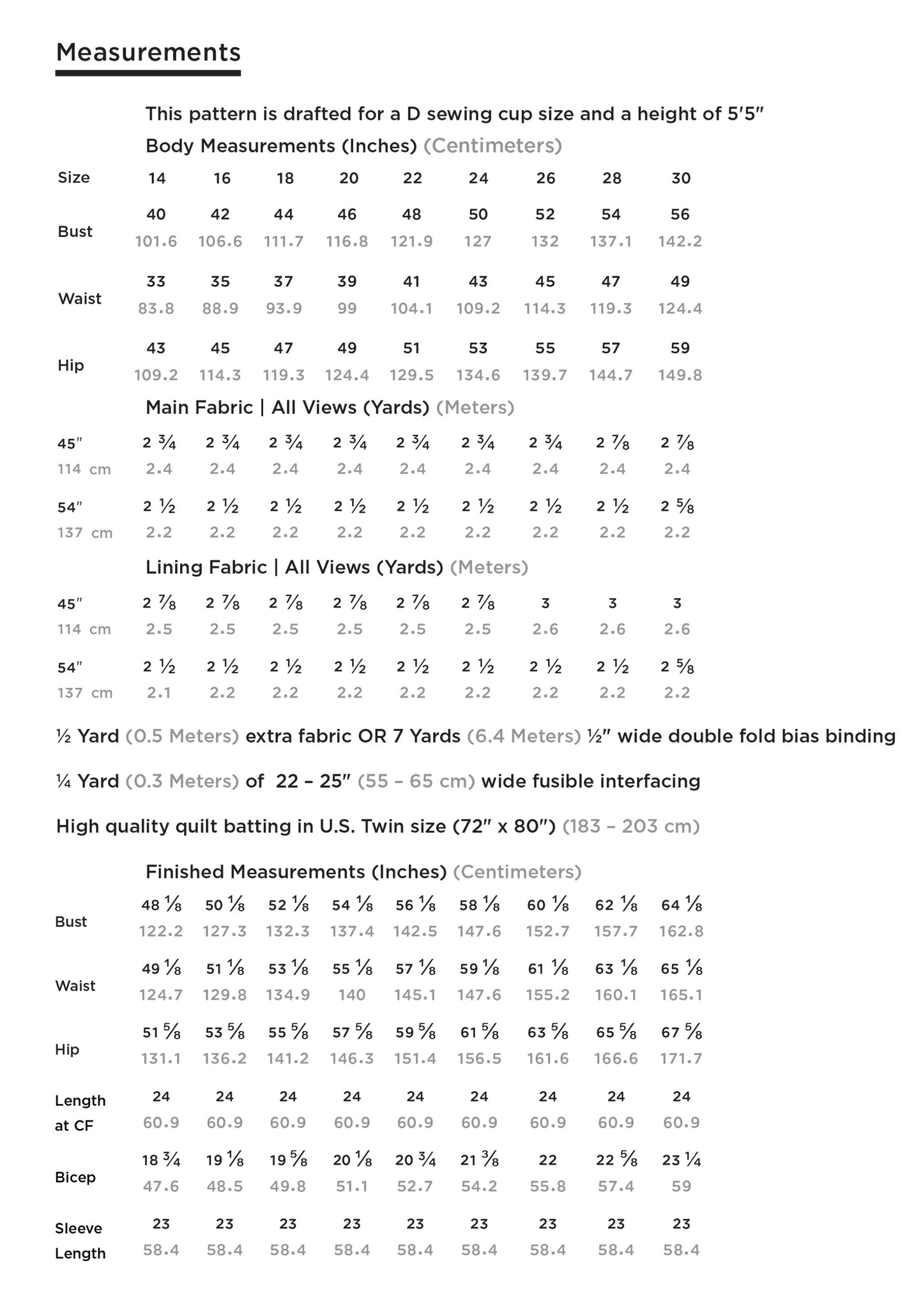 Tamarack Jacket (sizes 14 - 30)
