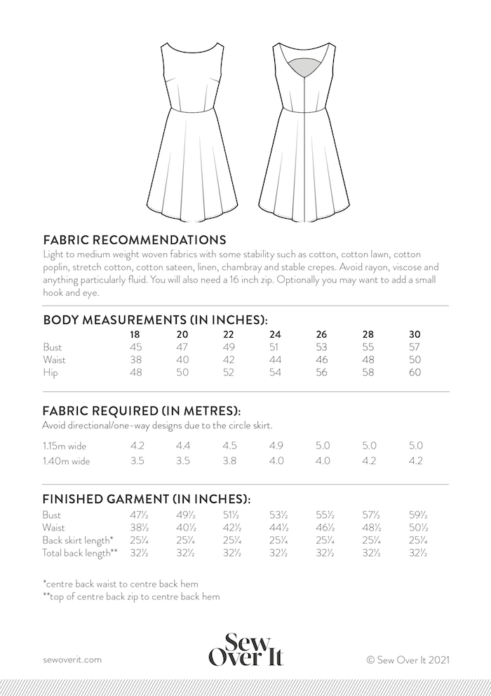 Betty Dress (sizes 18 - 30)