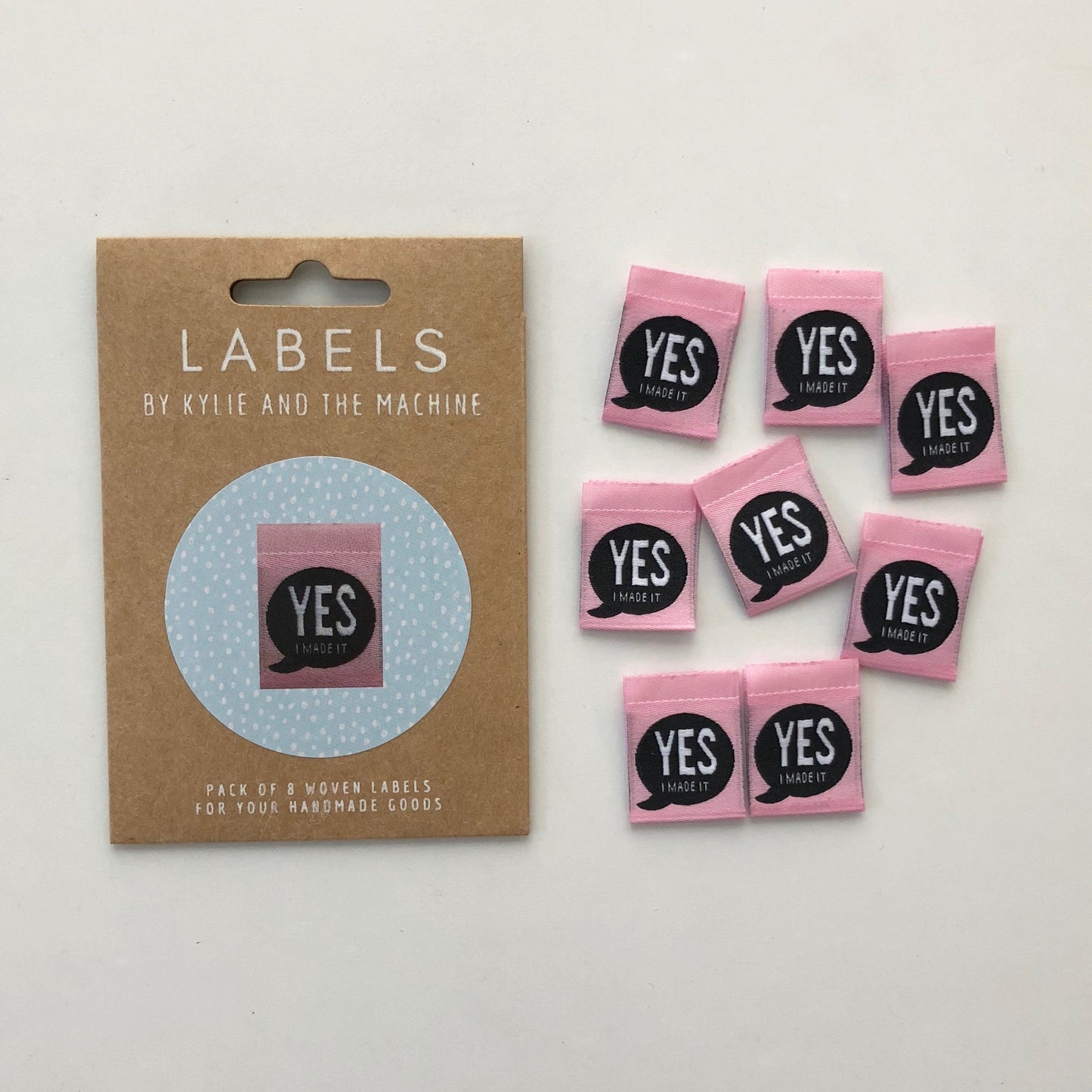 'Yes I Made It' woven labels 10 pack