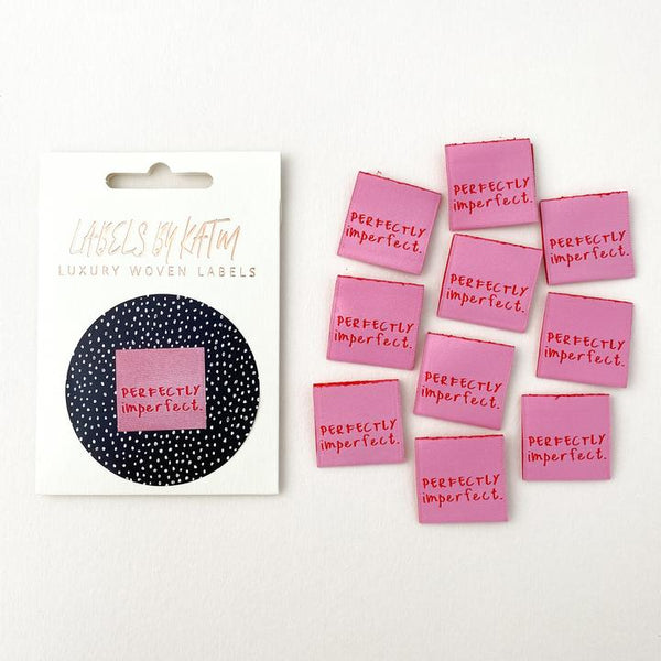 'Perfectly Imperfect' woven labels 10 pack
